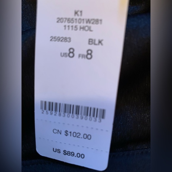 NWT! Bebe Women’s Black Lace Foil Midi Pencil Skirt Size 8 - Picture 6 of 11